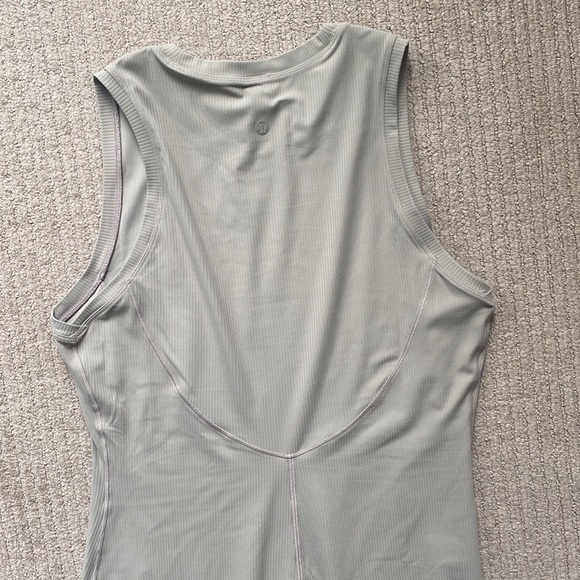 Lululemon All Aligned Ribbed Midi Dress, 10, Sheer Oak - Picture 6 of 9